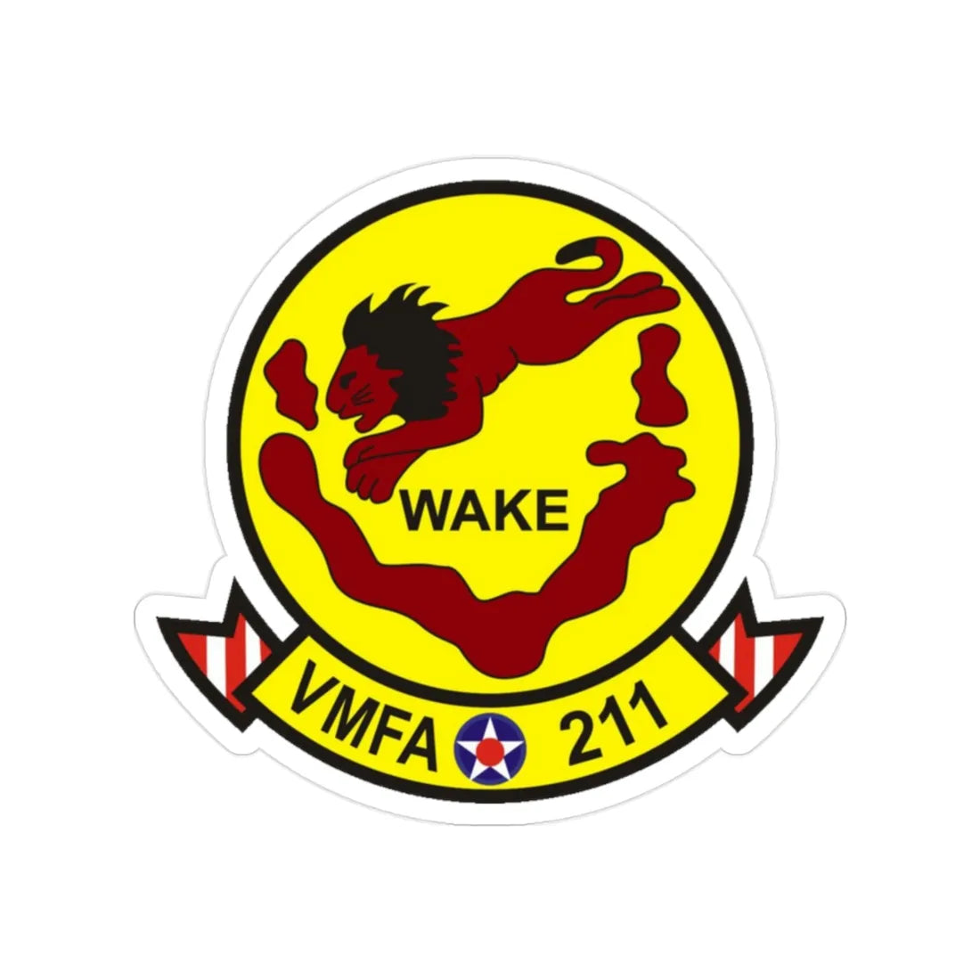 VMFA 211 Marine Fighter Attack Squadron 211  (USMC) Transparent STICKER Die-Cut Vinyl Decal 2 Inch - The Sticker Space