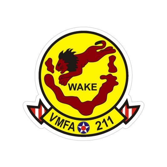 VMFA 211 Marine Fighter Attack Squadron 211 (USMC) Transparent STICKER Die-Cut Vinyl Decal-6 Inch-The Sticker Space