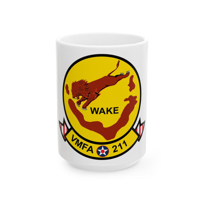 VMFA 211 Wake Island (USMC) White Coffee Mug-15oz-The Sticker Space