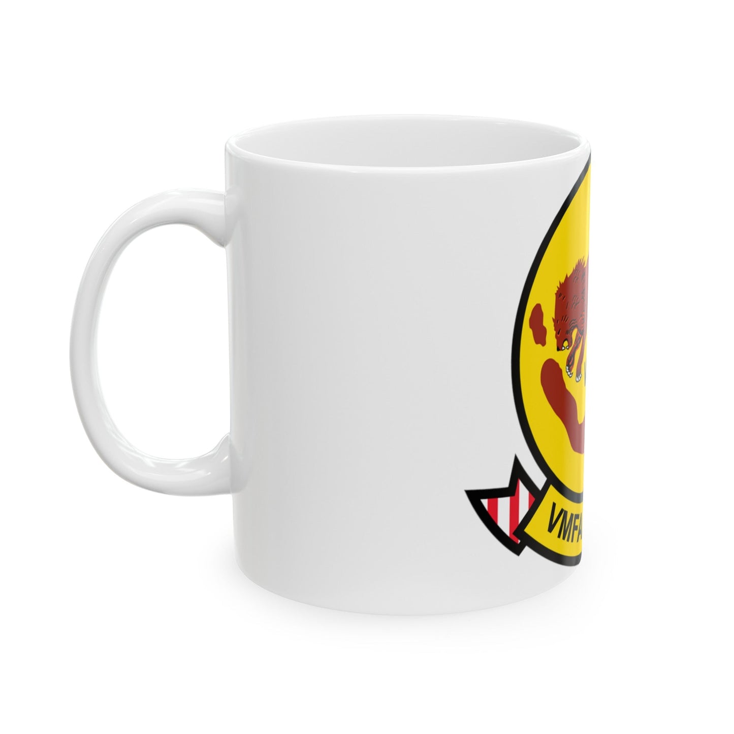 VMFA 211 Wake Island (USMC) White Coffee Mug-The Sticker Space