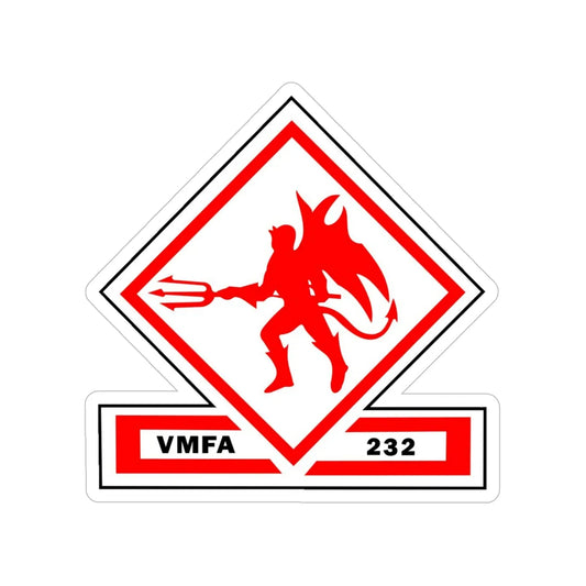 VMFA 232 Marine Fighter Attack Squadron 232 (USMC) Transparent STICKER Die-Cut Vinyl Decal 6 Inch - The Sticker Space