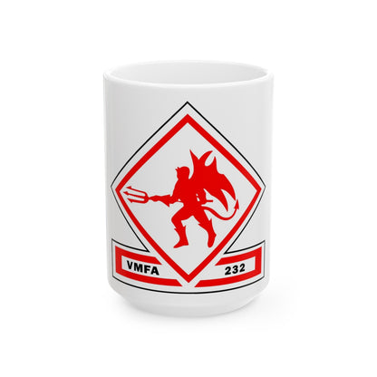 VMFA 232 Marine Fighter Attack Squadron 232 (USMC) White Coffee Mug-15oz-The Sticker Space