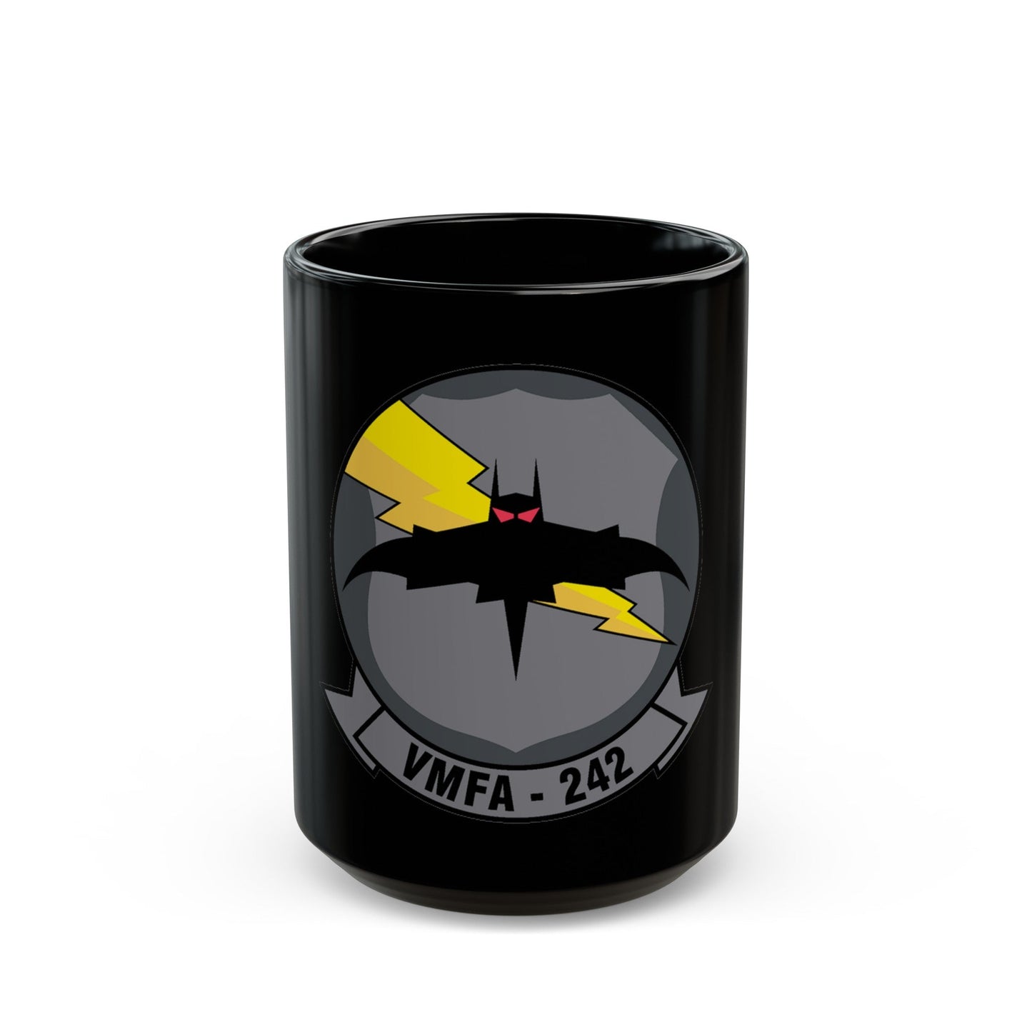 VMFA 242 (USMC) Black Coffee Mug-15oz-The Sticker Space