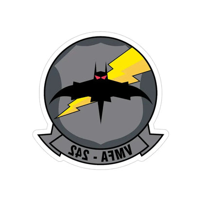 VMFA 242 (USMC) REVERSE PRINT Transparent Die-Cut STICKER 6 Inch Die-Cut Transparent - The Sticker Space