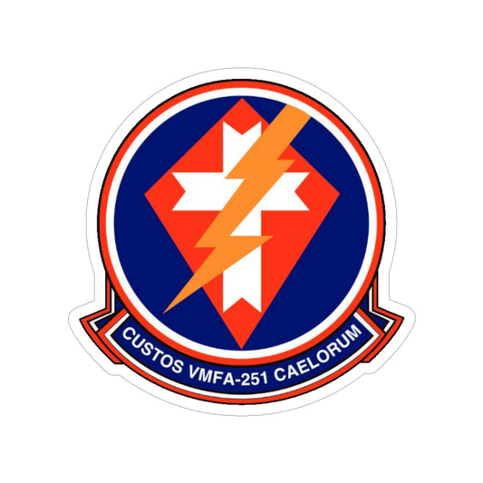 VMFA 251 Marine Fighter Attack Squadron 251 (USMC) Transparent STICKER Die-Cut Vinyl Decal-6 Inch-The Sticker Space