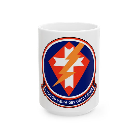 VMFA 251 Marine Fighter Attack Squadron 251 (USMC) White Coffee Mug-15oz-The Sticker Space