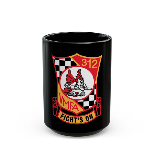 VMFA 312 Fight (USMC) Black Coffee Mug-15oz-The Sticker Space