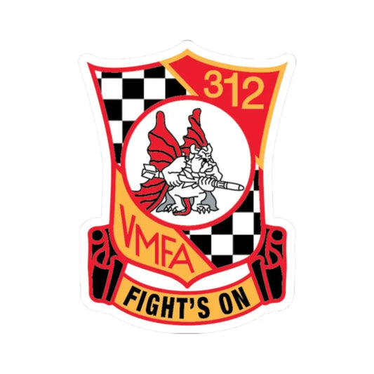 VMFA 312   Fight (USMC) STICKER Vinyl Kiss-Cut Decal 2 Inch White - The Sticker Space