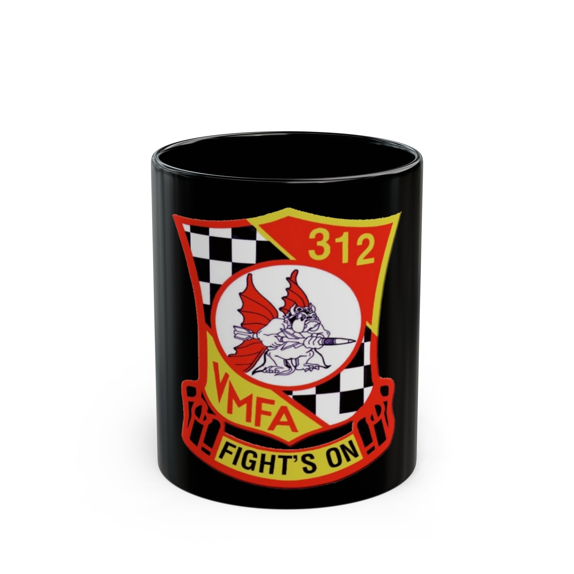 VMFA 312 Marine Fighter Attack Squadron 312 (USMC) Black Coffee Mug-11oz-The Sticker Space