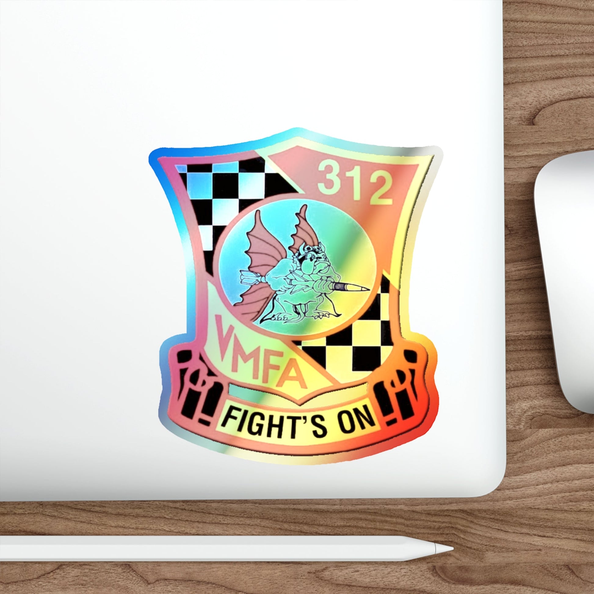 VMFA 312 Marine Fighter Attack Squadron 312 (USMC) Holographic STICKER Die-Cut Vinyl Decal-The Sticker Space