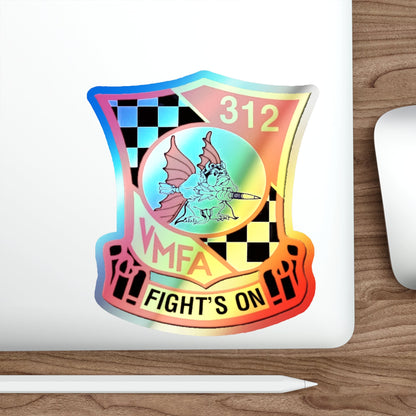 VMFA 312 Marine Fighter Attack Squadron 312 (USMC) Holographic STICKER Die-Cut Vinyl Decal-The Sticker Space