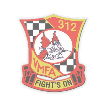 VMFA 312 Marine Fighter Attack Squadron 312 (USMC) STICKER Vinyl Kiss-Cut Decal 6 Inch Transparent - The Sticker Space