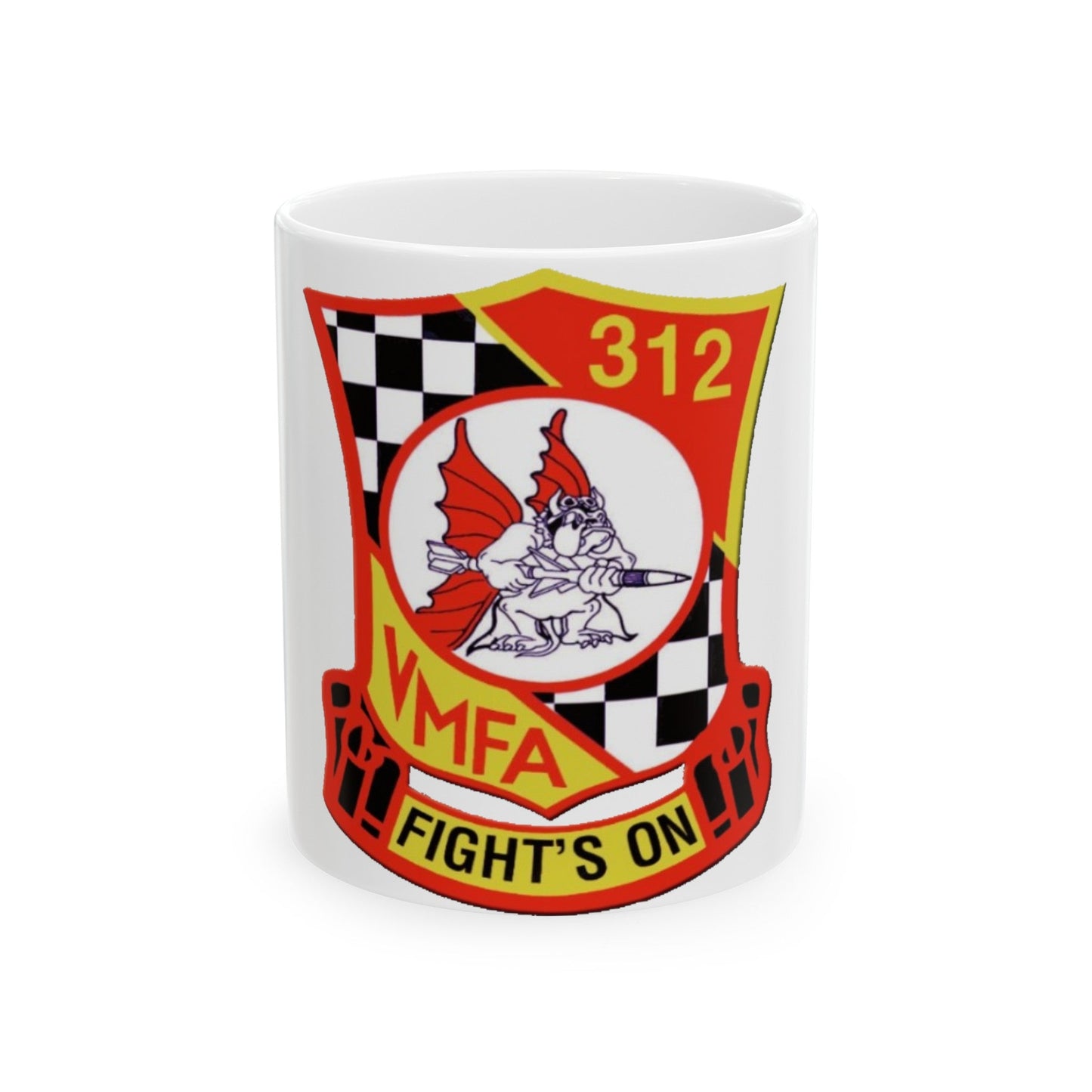 VMFA 312 Marine Fighter Attack Squadron 312 (USMC) White Coffee Mug-11oz-The Sticker Space