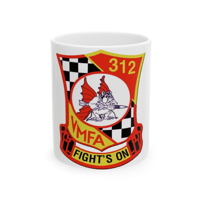 VMFA 312 Marine Fighter Attack Squadron 312 (USMC) White Coffee Mug-11oz-The Sticker Space