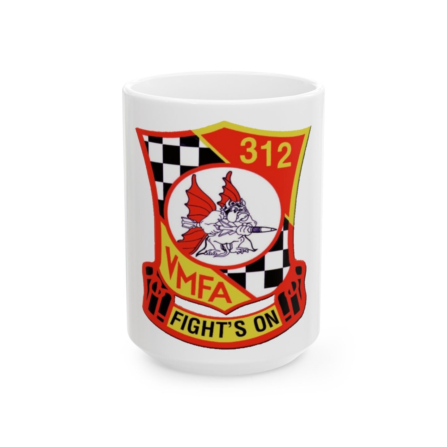 VMFA 312 Marine Fighter Attack Squadron 312 (USMC) White Coffee Mug-15oz-The Sticker Space