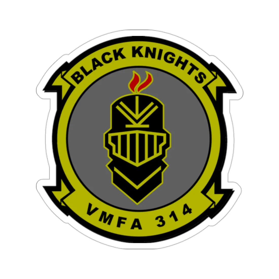 VMFA 314 Marine Fighter Attack Squadron 314 Black Knights (USMC) STICKER Vinyl Die-Cut Decal 2 Inch - The Sticker Space