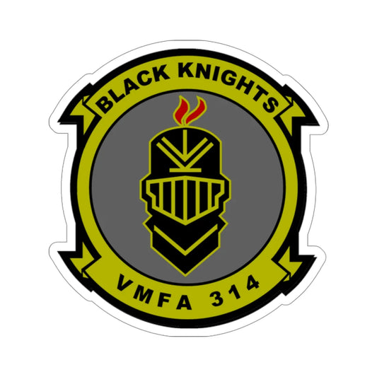 VMFA 314 Marine Fighter Attack Squadron 314 Black Knights (USMC) STICKER Vinyl Die-Cut Decal 6 Inch - The Sticker Space