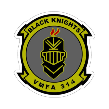 VMFA 314 Marine Fighter Attack Squadron 314 Black Knights (USMC) STICKER Vinyl Kiss-Cut Decal 2 Inch White - The Sticker Space