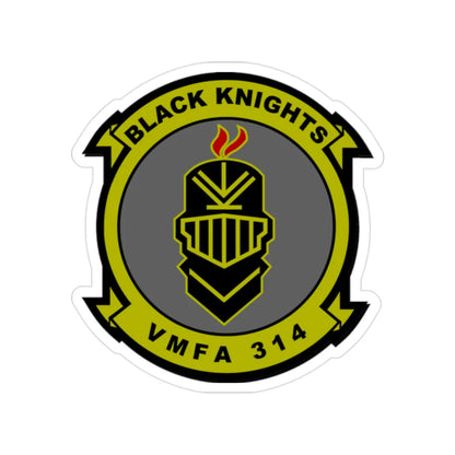 VMFA 314 Marine Fighter Attack Squadron 314 Black Knights (USMC) Transparent STICKER Die-Cut Vinyl Decal 2 Inch - The Sticker Space