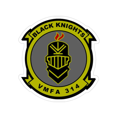 VMFA 314 Marine Fighter Attack Squadron 314 Black Knights (USMC) Transparent STICKER Die-Cut Vinyl Decal 4 Inch - The Sticker Space