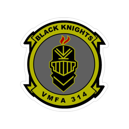VMFA 314 Marine Fighter Attack Squadron 314 Black Knights (USMC) Transparent STICKER Die-Cut Vinyl Decal 6 Inch - The Sticker Space