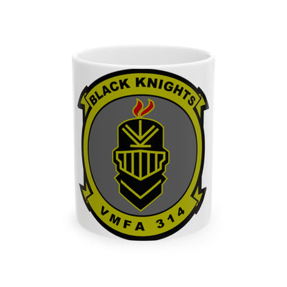 VMFA 314 Marine Fighter Attack Squadron 314 Black Knights (USMC) White Coffee Mug-11oz-The Sticker Space