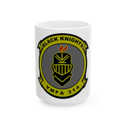 VMFA 314 Marine Fighter Attack Squadron 314 Black Knights (USMC) White Coffee Mug-15oz-The Sticker Space