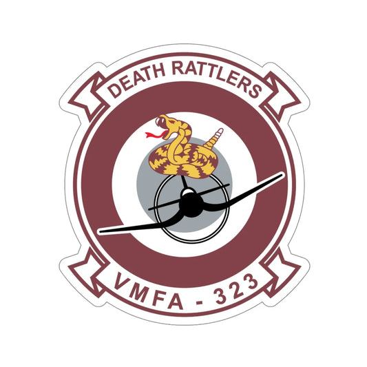 VMFA 323 Death Rattles (USMC) STICKER Vinyl Die-Cut Decal 6 Inch - The Sticker Space