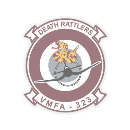 VMFA 323 Death Rattles (USMC) STICKER Vinyl Kiss-Cut Decal 2 Inch Transparent - The Sticker Space