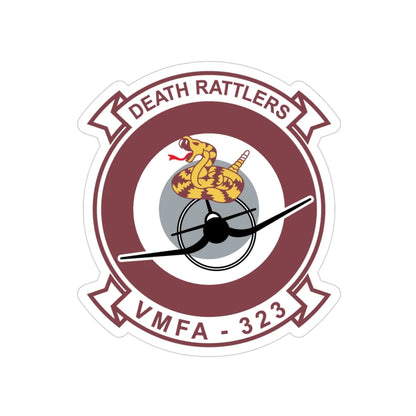 VMFA 323 Death Rattles (USMC) Transparent STICKER Die-Cut Vinyl Decal 3 Inch - The Sticker Space