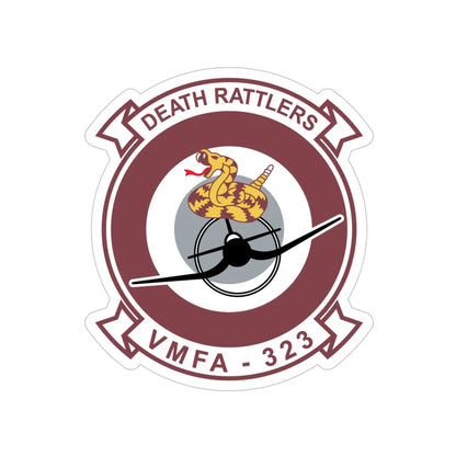 VMFA 323 Death Rattles (USMC) Transparent STICKER Die-Cut Vinyl Decal 6 Inch - The Sticker Space