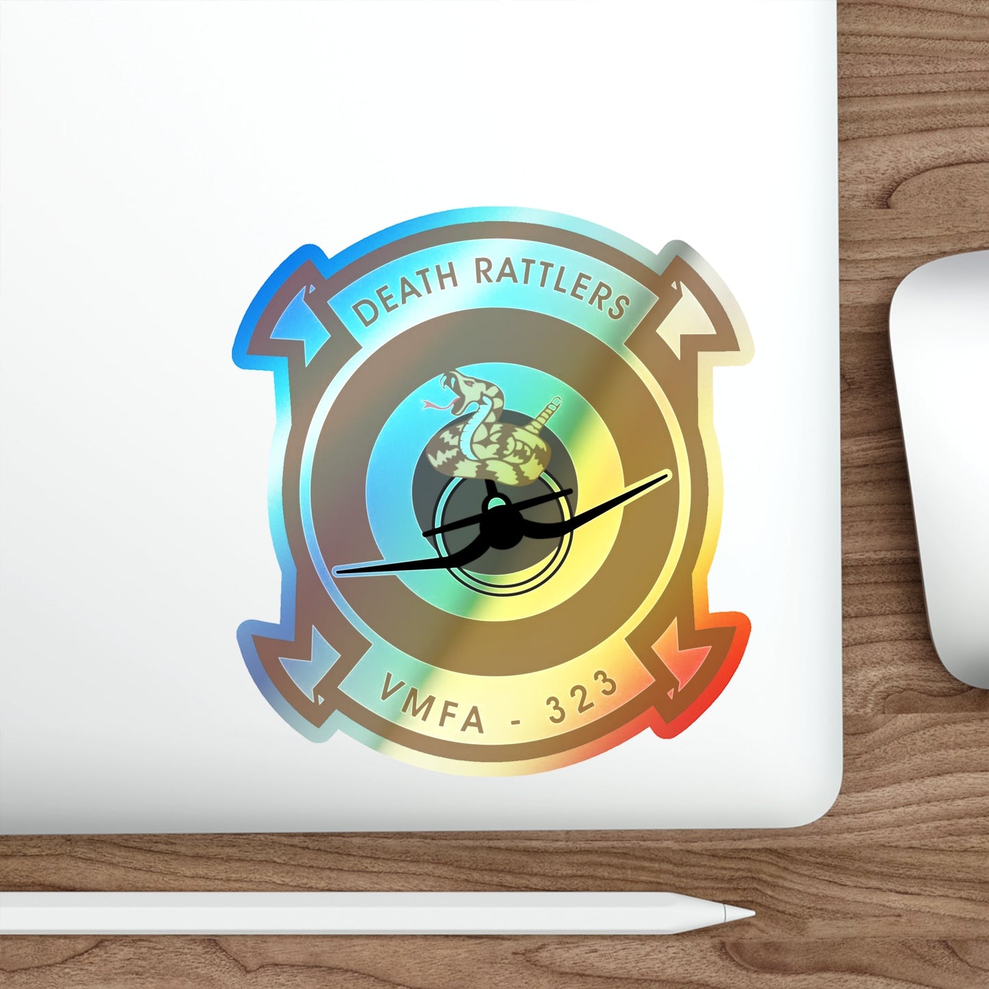 VMFA 323 Marine Fighter Attack Squadron 323 (USMC) Holographic STICKER Die-Cut Vinyl Decal-The Sticker Space