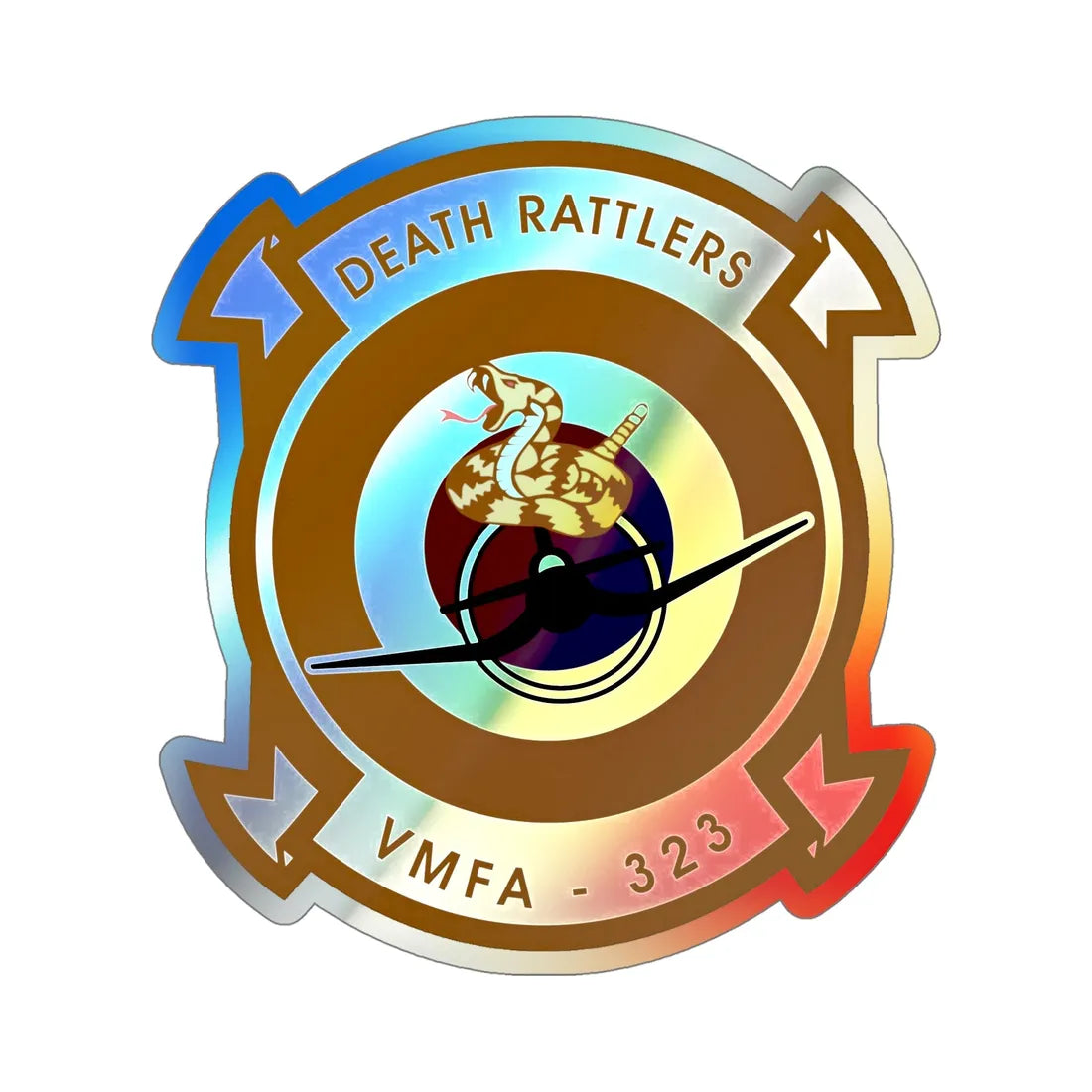 VMFA 323 Marine Fighter Attack Squadron 323 (USMC) Holographic STICKER Die-Cut Vinyl Decal 6 Inch Holographic - The Sticker Space
