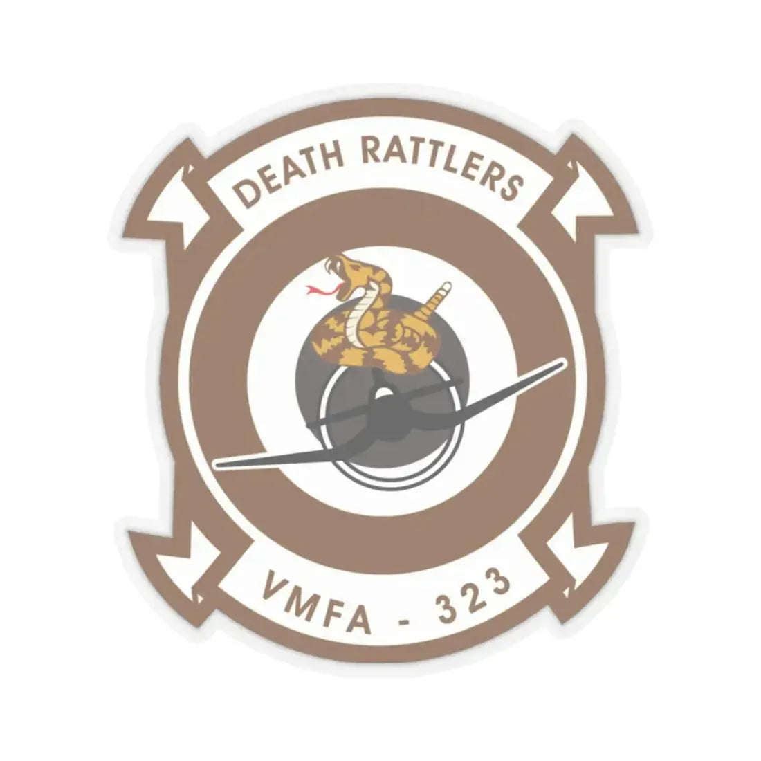 VMFA 323 Marine Fighter Attack Squadron 323 (USMC) STICKER Vinyl Kiss-Cut Decal 2 Inch Transparent - The Sticker Space