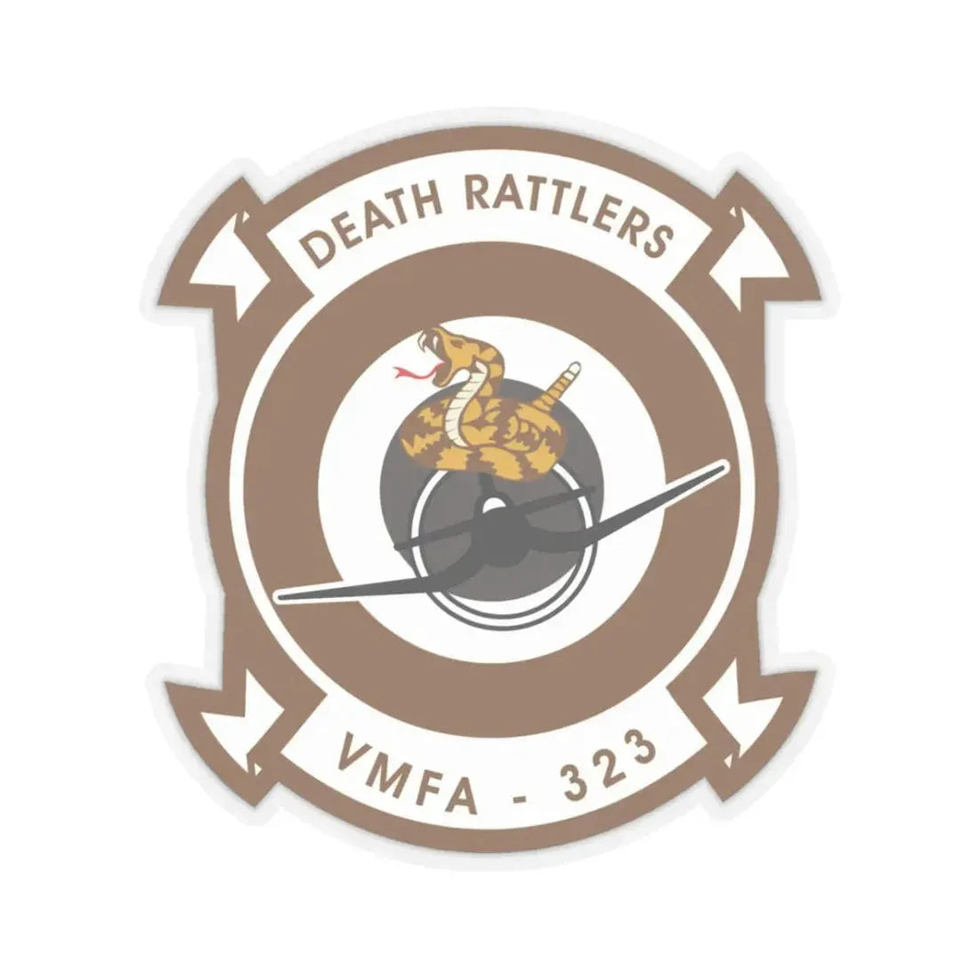 VMFA 323 Marine Fighter Attack Squadron 323 (USMC) STICKER Vinyl Kiss-Cut Decal 3 Inch Transparent - The Sticker Space