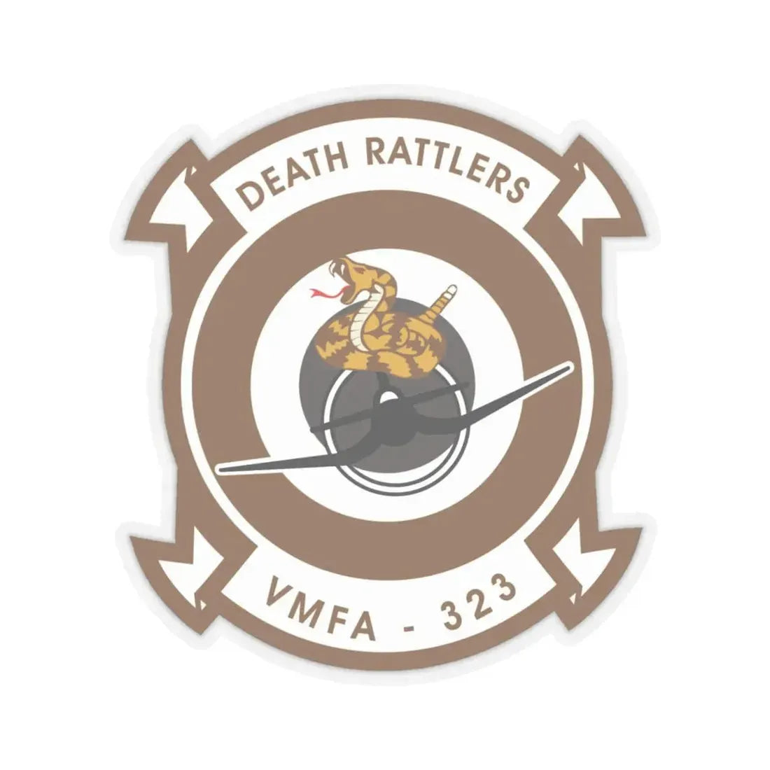 VMFA 323 Marine Fighter Attack Squadron 323 (USMC) STICKER Vinyl Kiss-Cut Decal 6 Inch Transparent - The Sticker Space