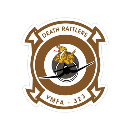VMFA 323 Marine Fighter Attack Squadron 323 (USMC) Transparent STICKER Die-Cut Vinyl Decal 4 Inch - The Sticker Space