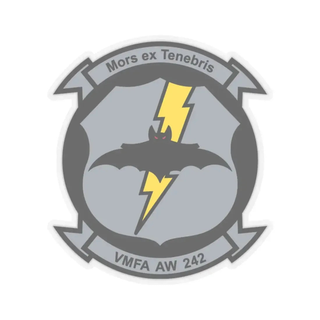 VMFA AW 242 (USMC) STICKER Vinyl Kiss-Cut Decal 3 Inch Transparent - The Sticker Space