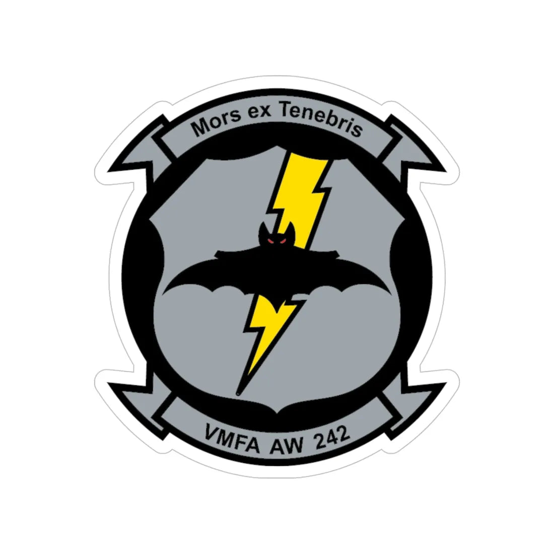 VMFA AW 242 (USMC) Transparent STICKER Die-Cut Vinyl Decal 5 Inch - The Sticker Space
