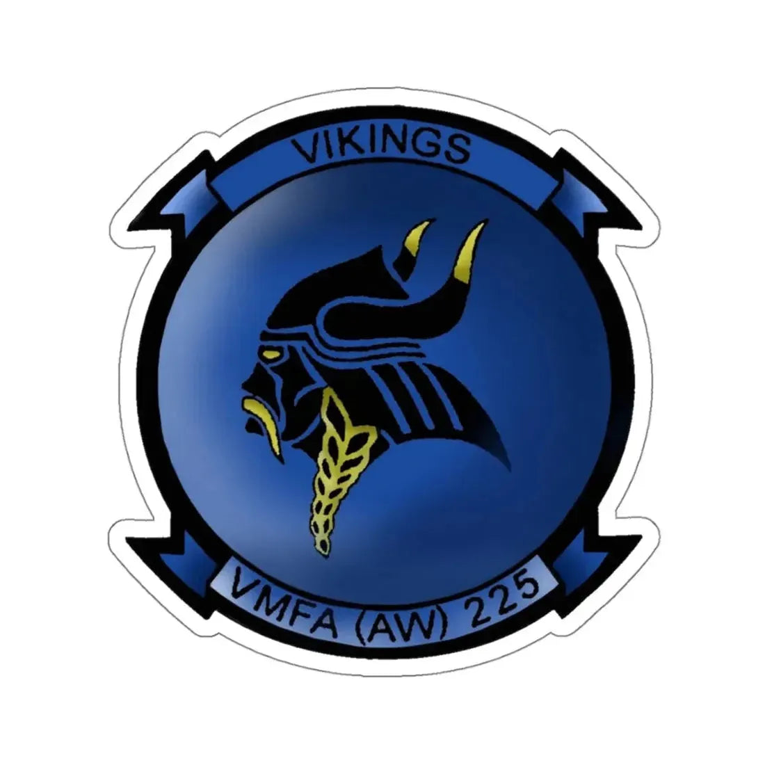 VMFAAW 225 Marine All Weather Fighter Attack Squadron 225 (USMC) STICKER Vinyl Kiss-Cut Decal 4 Inch White - The Sticker Space