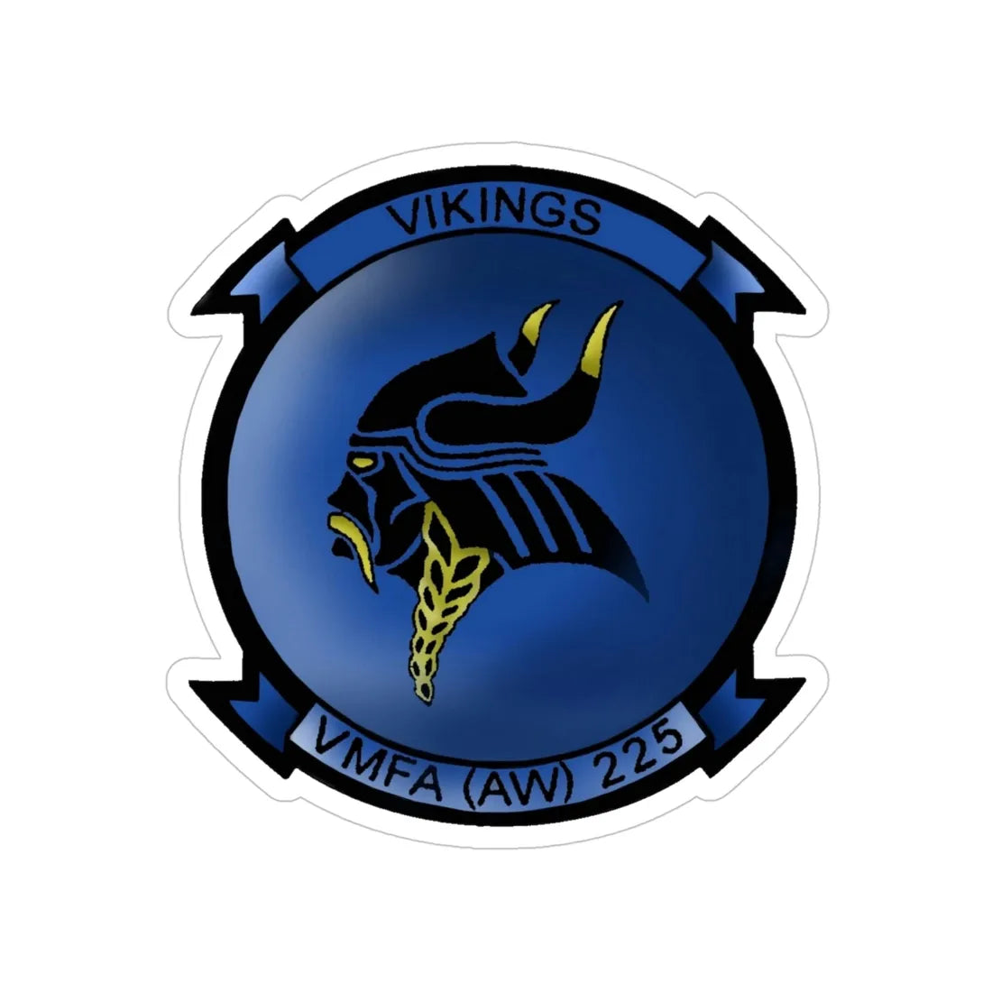 VMFAAW 225 Marine All Weather Fighter Attack Squadron 225 (USMC) Transparent STICKER Die-Cut Vinyl Decal 4 Inch - The Sticker Space