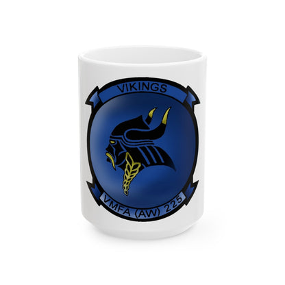 VMFAAW 225 Marine All Weather Fighter Attack Squadron 225 (USMC) White Coffee Mug-15oz-The Sticker Space