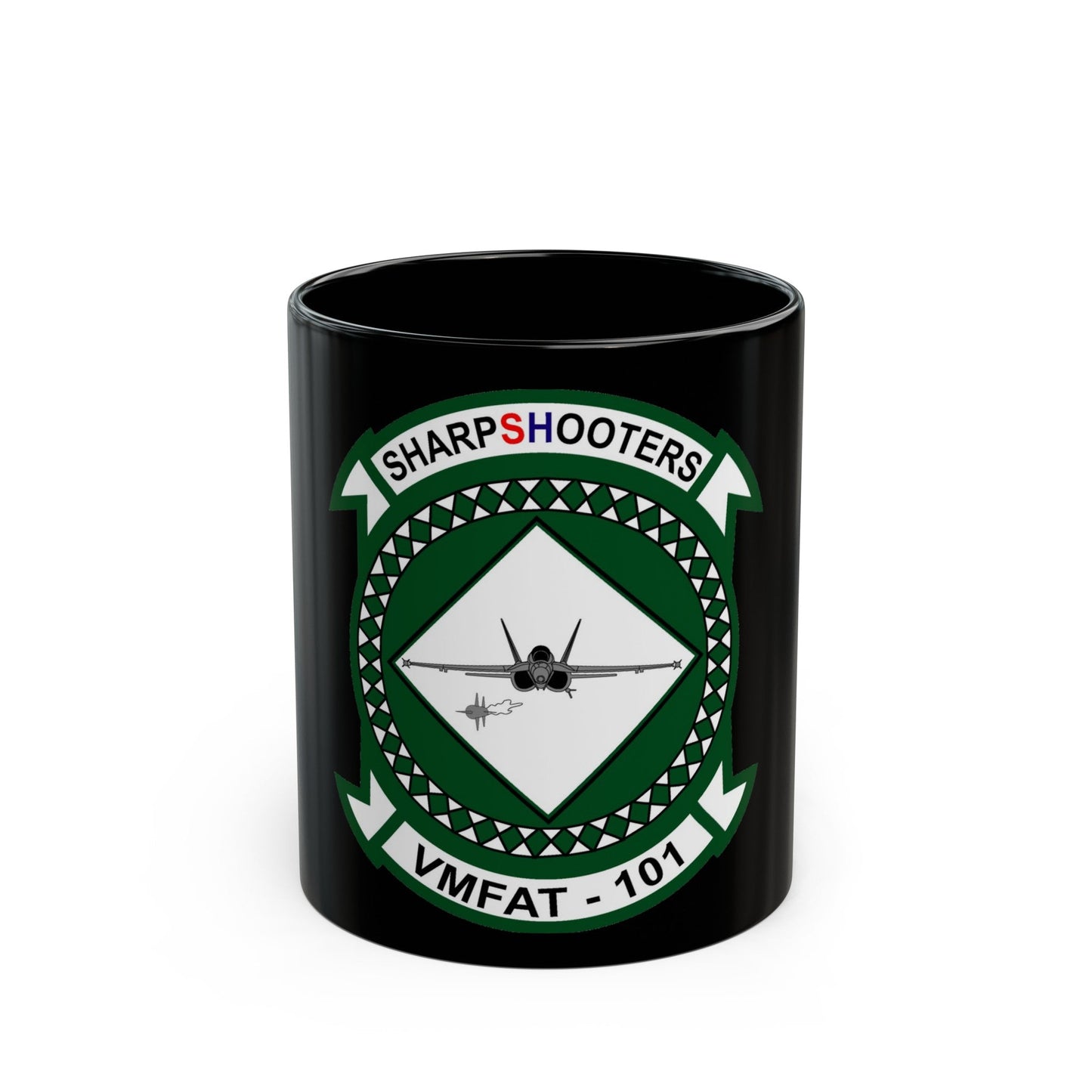 VMFAT 101 Marine Fighter Attack Training Squadron 101 (USMC) Black Coffee Mug-11oz-The Sticker Space