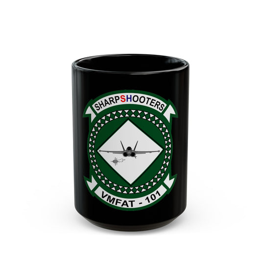 VMFAT 101 Marine Fighter Attack Training Squadron 101 (USMC) Black Coffee Mug-15oz-The Sticker Space