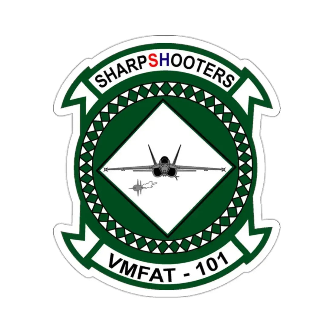 VMFAT 101 Marine Fighter Attack Training Squadron 101 (USMC) STICKER Vinyl Kiss-Cut Decal 2 Inch White - The Sticker Space
