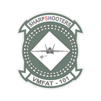 VMFAT 101 Marine Fighter Attack Training Squadron 101 (USMC) STICKER Vinyl Kiss-Cut Decal 3 Inch Transparent - The Sticker Space