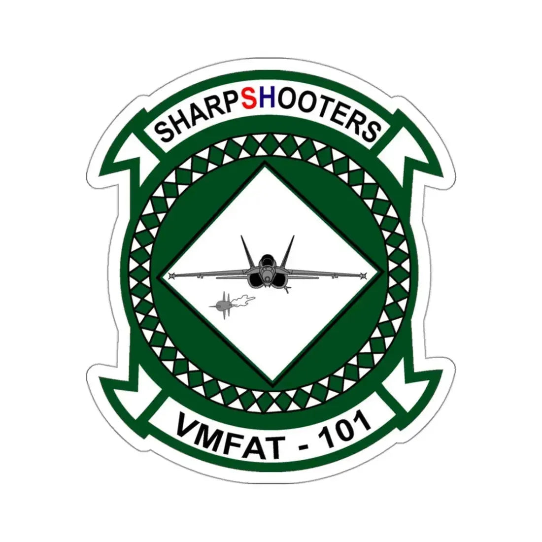 VMFAT 101 Marine Fighter Attack Training Squadron 101 (USMC) STICKER Vinyl Kiss-Cut Decal 3 Inch White - The Sticker Space