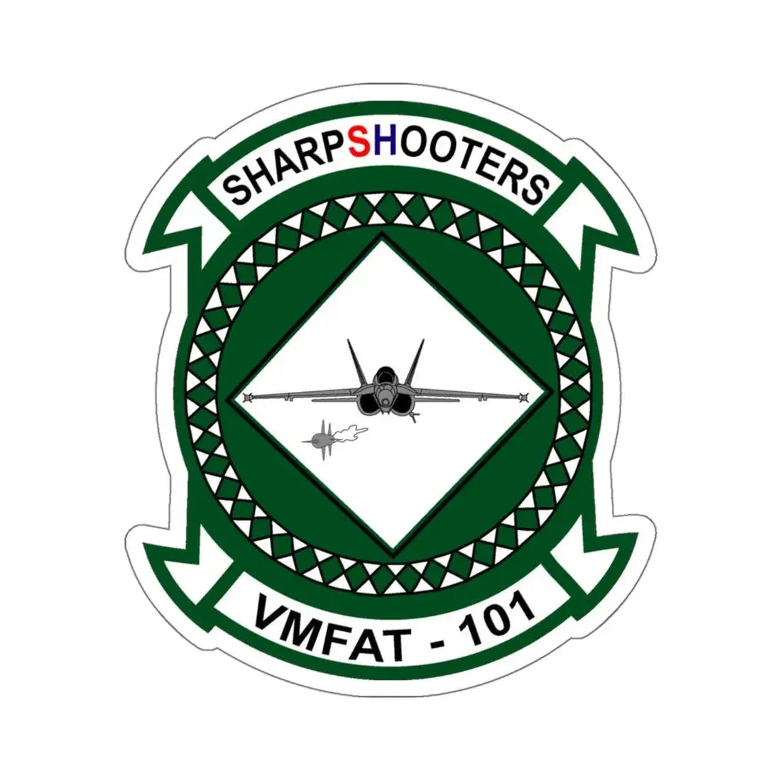 VMFAT 101 Marine Fighter Attack Training Squadron 101 (USMC) STICKER Vinyl Kiss-Cut Decal 6 Inch White - The Sticker Space