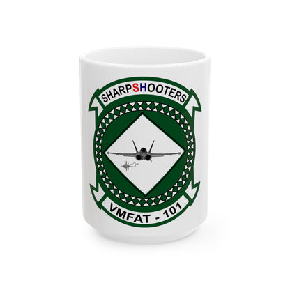 VMFAT 101 Marine Fighter Attack Training Squadron 101 (USMC) White Coffee Mug-15oz-The Sticker Space