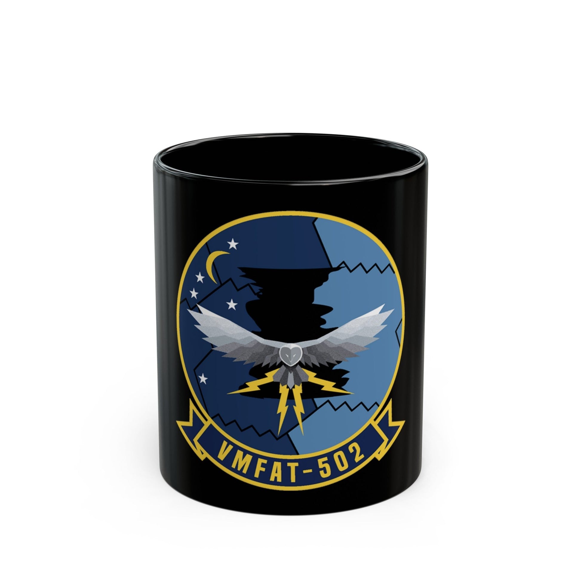 VMFAT 502 (USMC) Black Coffee Mug-11oz-The Sticker Space